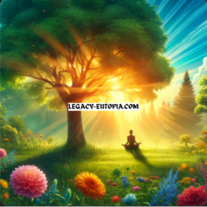 A serene scene depicting personal growth and awakening.