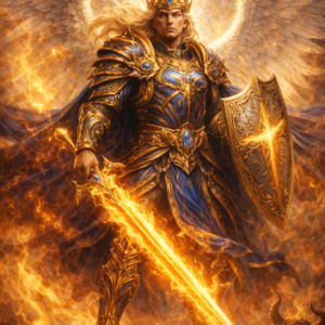 Archangel Michael's fiery triumph