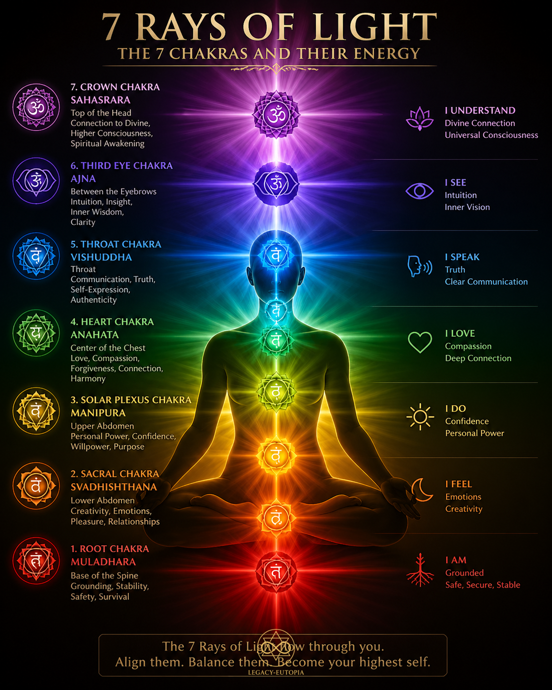 7 Rays of Light Chakras: Energy Meaning & Alignment