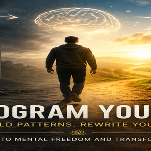 Deprogram yourself concept showing a person breaking free from limiting beliefs and subconscious programming
