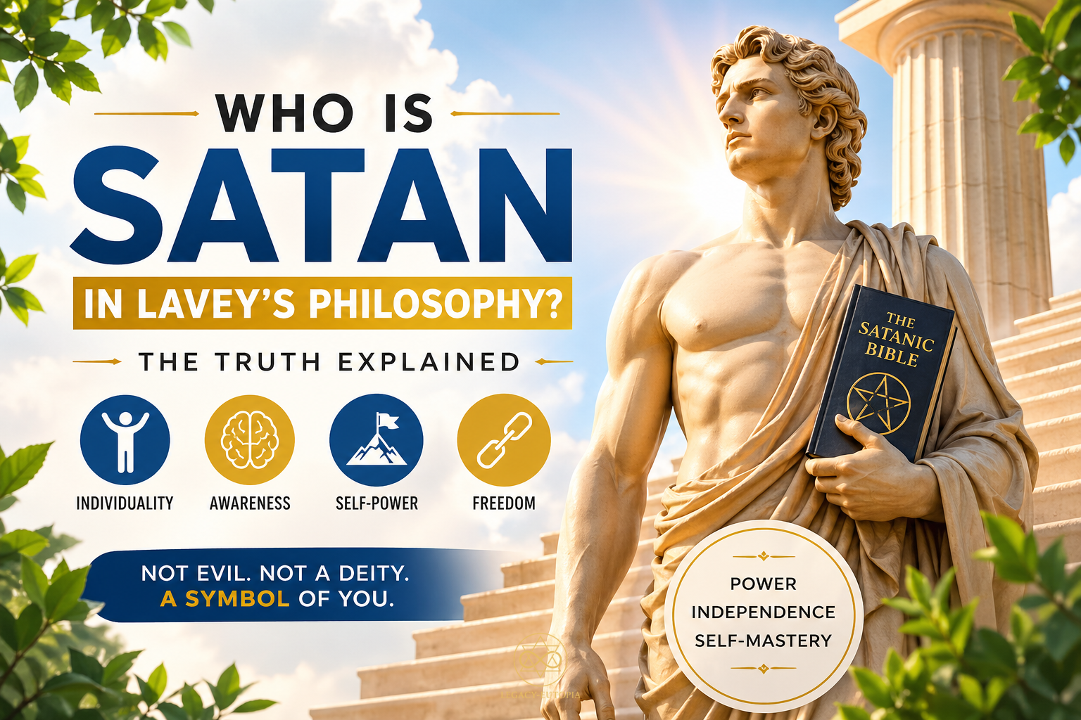 Symbolic representation of Satan in LaVeyan philosophy representing power and individuality