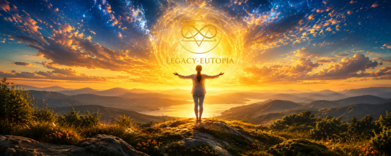 spiritual awakening golden sunrise an cosmic embrace