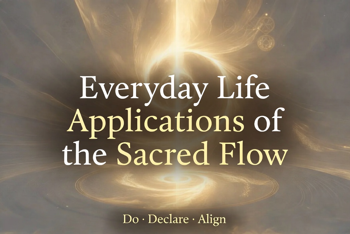 Everyday Life Applications of the Sacred Flow - Do Declare Align method for self alignment and manifestation