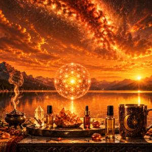 thank you page. shop header Radiant Amber Celestial Shopscape